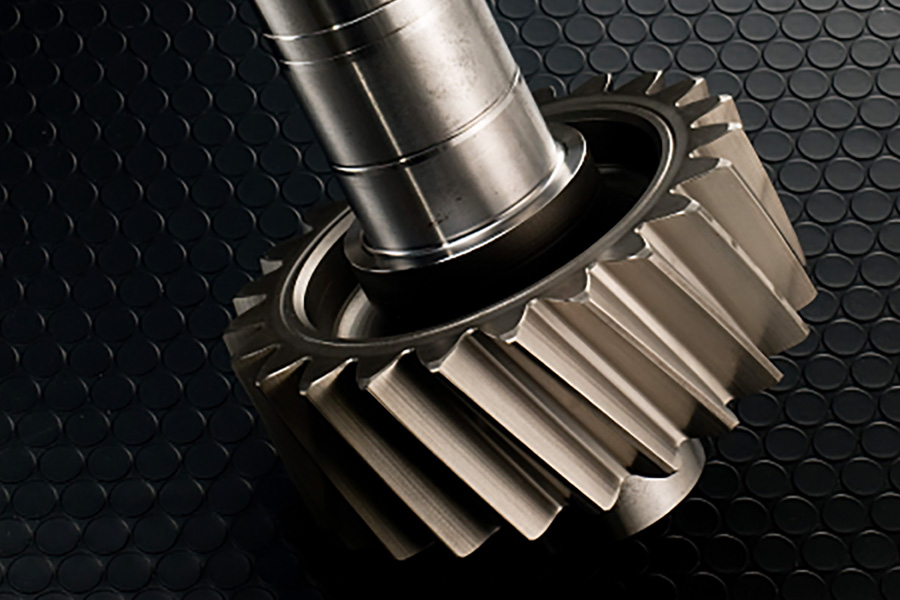 大口径のヘリカルギア加工のワーク例