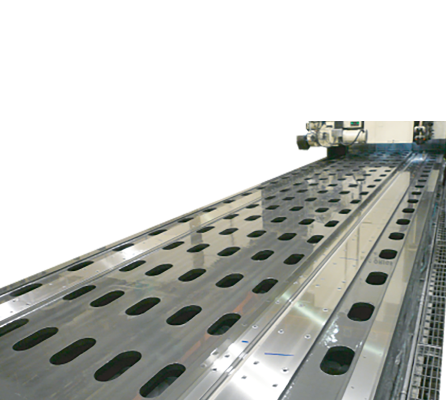 大型部品の平面研削